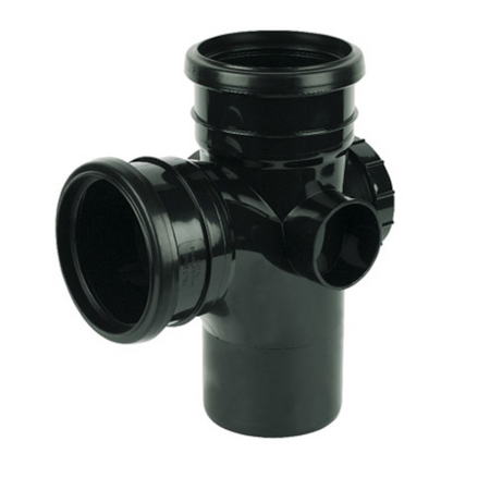 FloPlast SP502 110mm Black 92.5°ACC.BRANCH