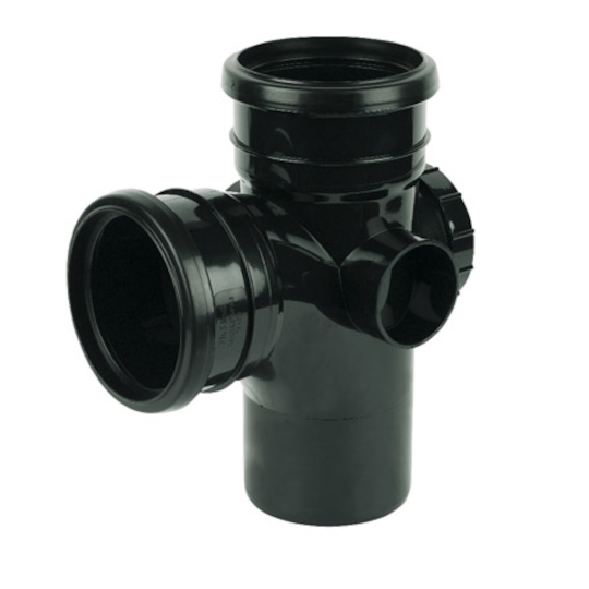 FloPlast SP502 110mm Black 92.5°ACC.BRANCH