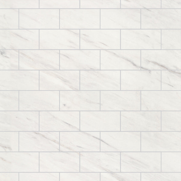 Multipanel Tile Effect Levanto Marble Hydrolock T&G Wall Panel - 2400 x 598 x 11mm