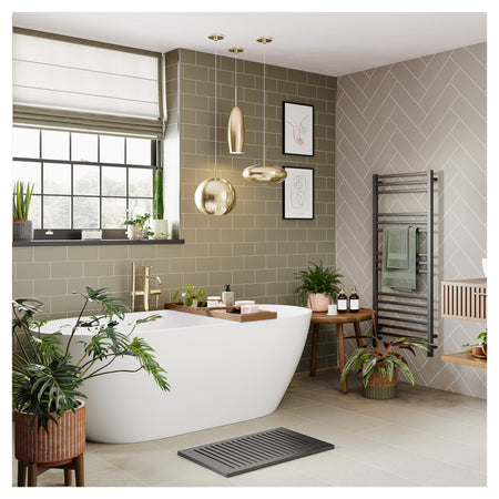 Multipanel Tile Effect Sage Green Hydrolock T&G Wall Panel - 2400 x 598 x 11mm