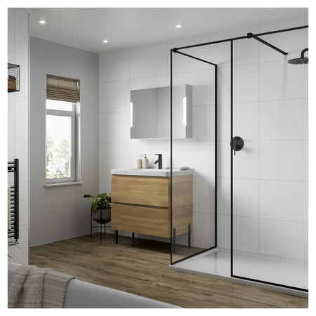 Multipanel Tile Effect Alpine White Hydrolock T&G Wall Panel - 2400 x 598 x 11mm
