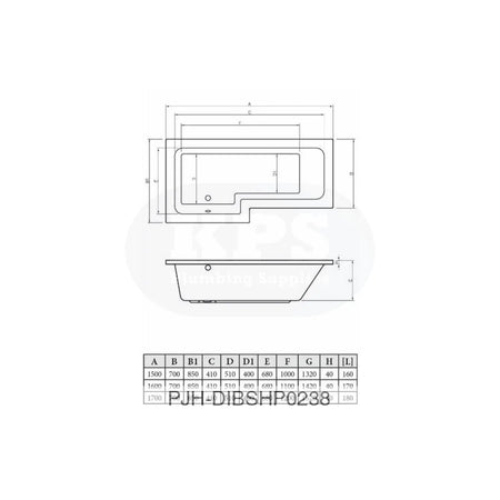 Essentials L/Shpe Bath & Pnl & Screen LH Bathroom Brands