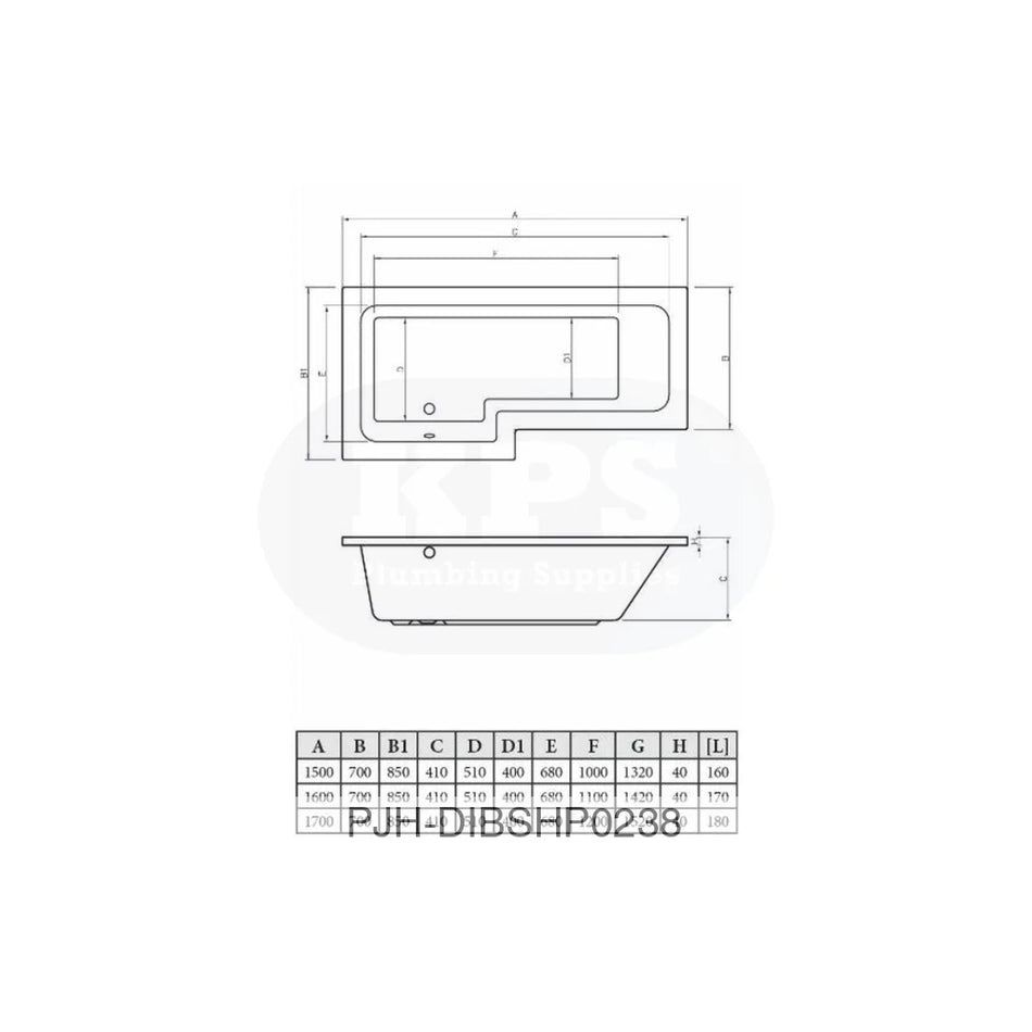 Essentials L/Shpe Bath & Pnl & Screen LH Bathroom Brands