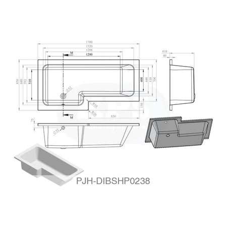 Essentials L/Shpe Bath & Pnl & Screen LH Bathroom Brands