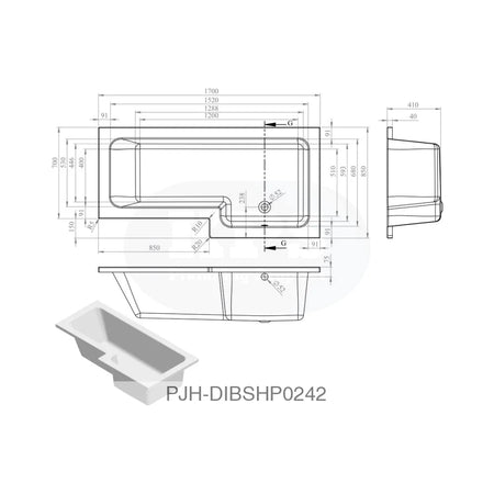 Essentials L/Shpe Bath & Pnl & Screen Rh Bathroom Brands