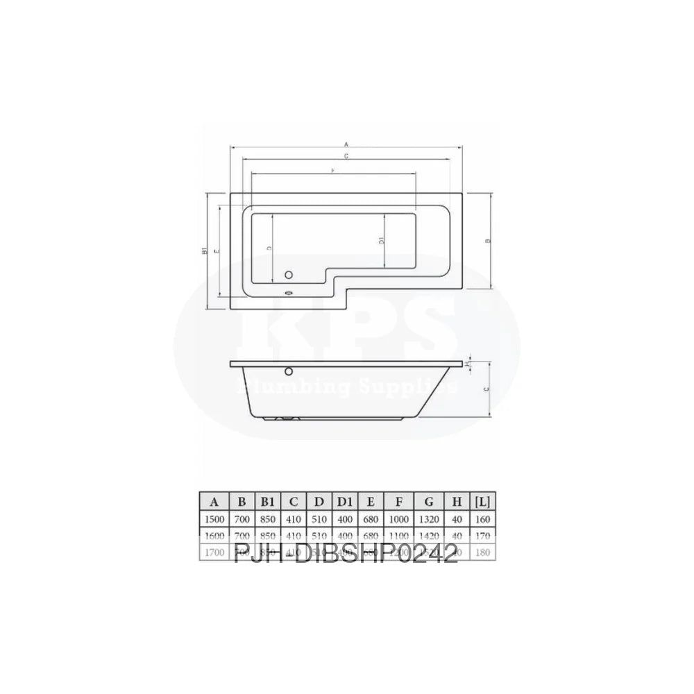 Essentials L/Shpe Bath & Pnl & Screen Rh Bathroom Brands