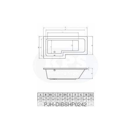 Essentials L/Shpe Bath & Pnl & Screen Rh Bathroom Brands