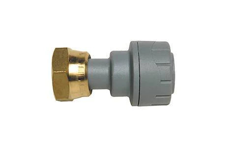 Polyplumb PB71534 Straight Tap Connector with Brass Nut 15mm x 3/4