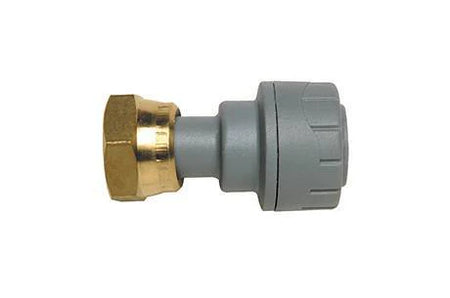 Polyplumb PB71534 Straight Tap Connector with Brass Nut 15mm x 3/4
