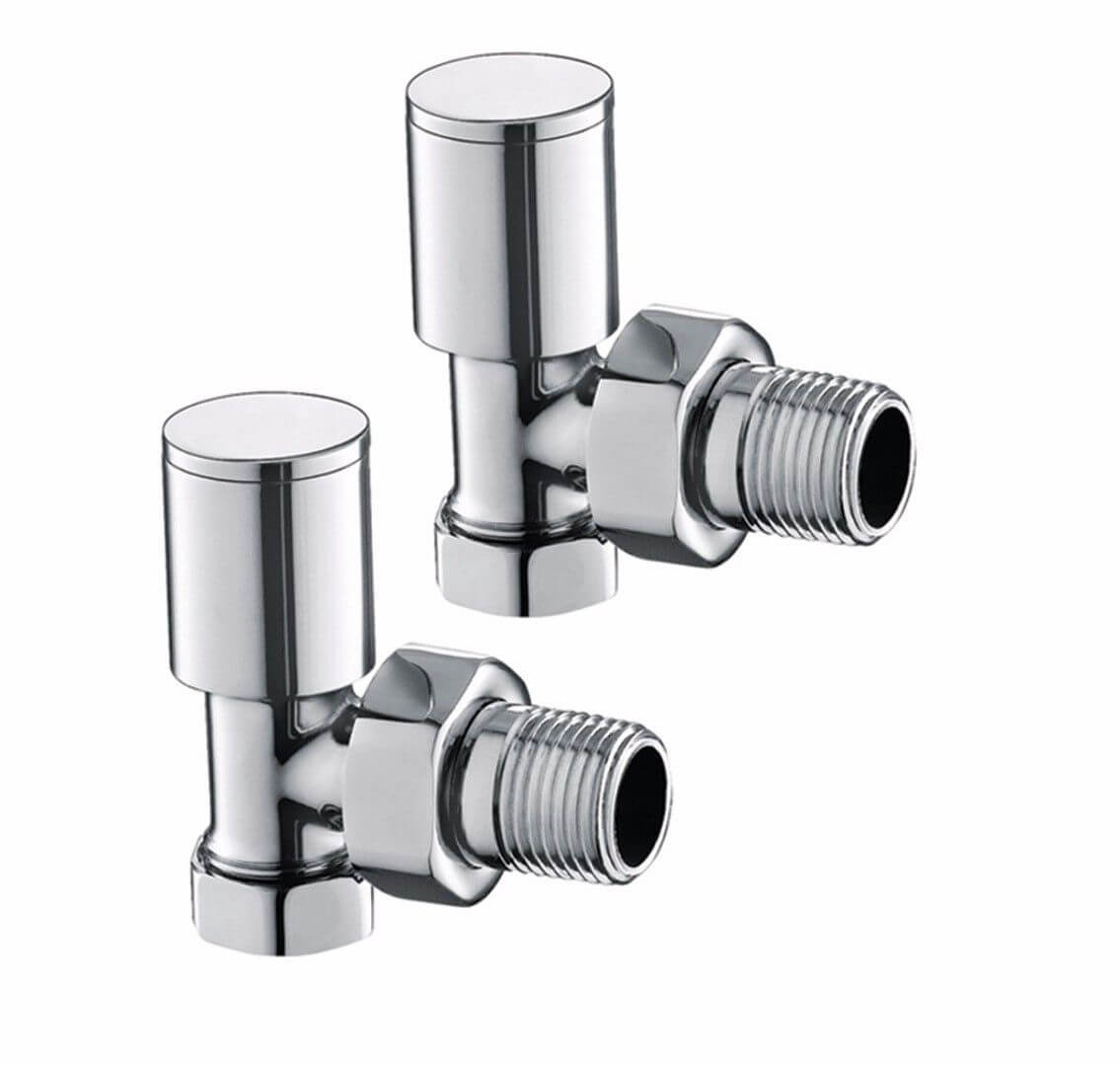 Kartell KART-ANG Angled Radiator Valve Pair - 15mm - Chrome