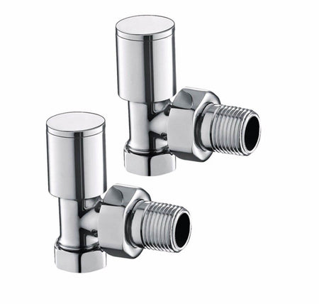 Kartell KART-ANG Angled Radiator Valve Pair - 15mm - Chrome
