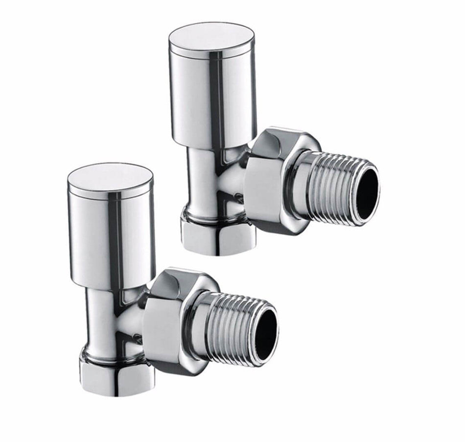 Kartell KART-ANG Angled Radiator Valve Pair - 15mm - Chrome