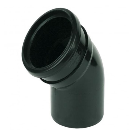 FloPlast SP163 110mm Black 135° Bend-s&s