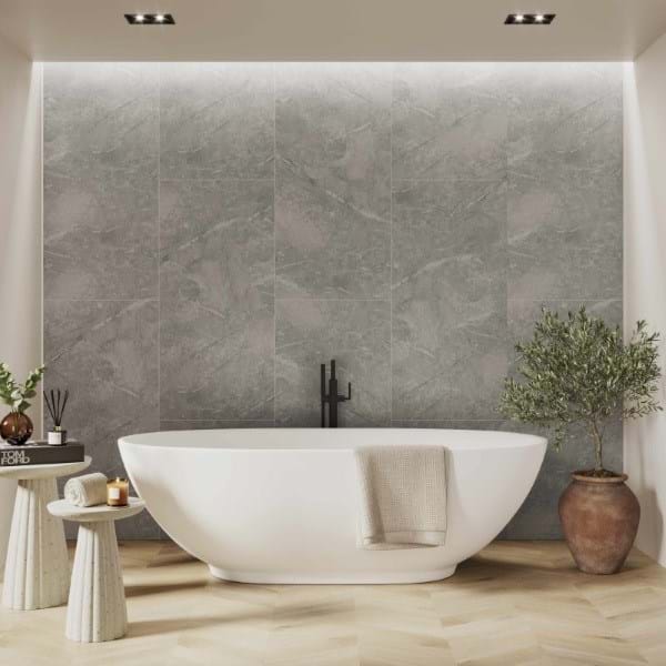 Multipanel Tile Effect Valmasino Marble Hydrolock T&G Wall Panel - 2400 x 598 x 11mm