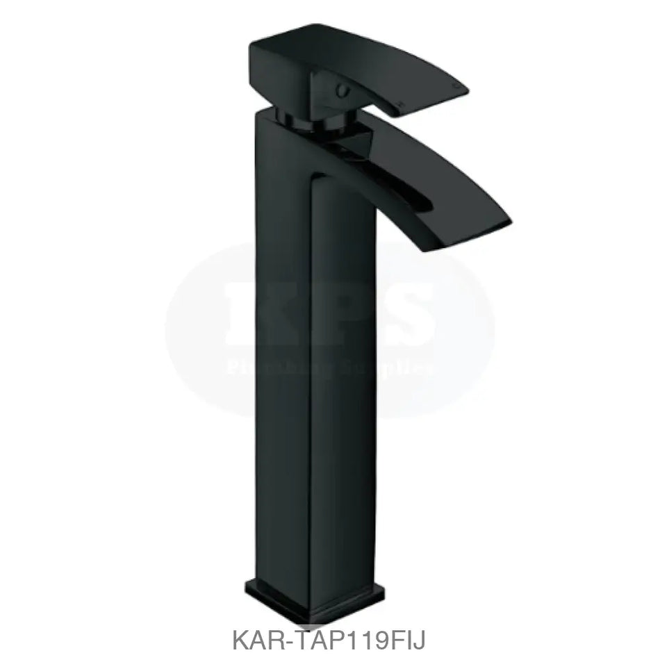 Fiuto Nero Hi Rise Mono Basin Mixer Bathrooms-Taps-Basin Taps
