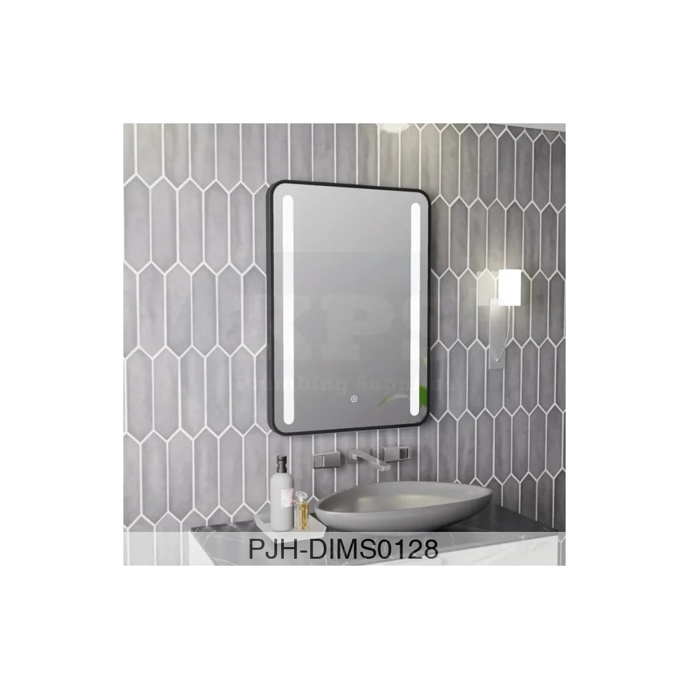 Frontier Mirror 500 Rectangle LED Black Bathroom Brands