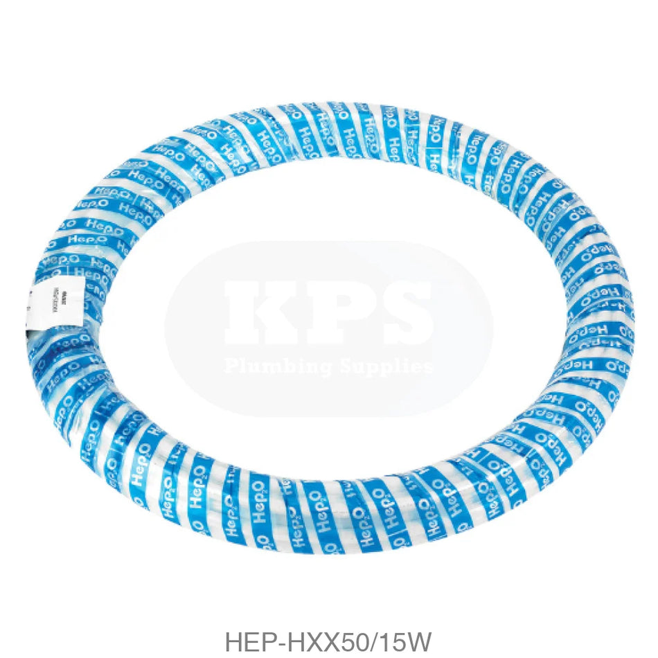 Hep2O barrier pipe coil 15mm x 50 metre Plastic Pipe
