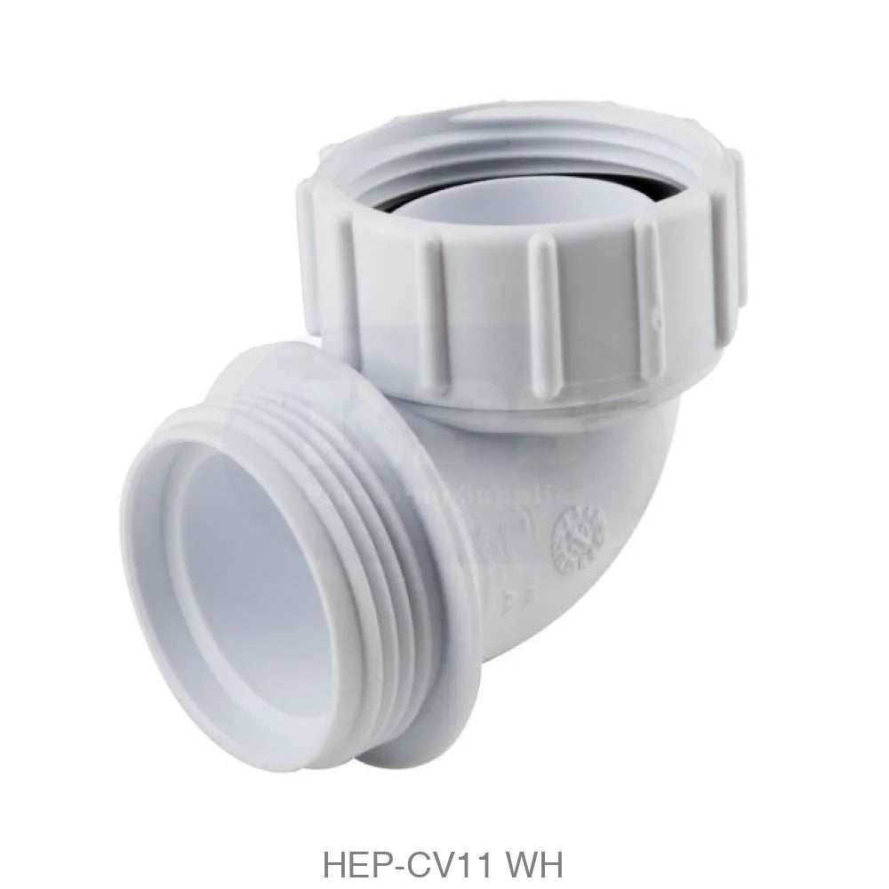 Hep2O CV11 WH CV11 Knuckle Bend 87.5° 40mm HepVO White Wastes & Traps