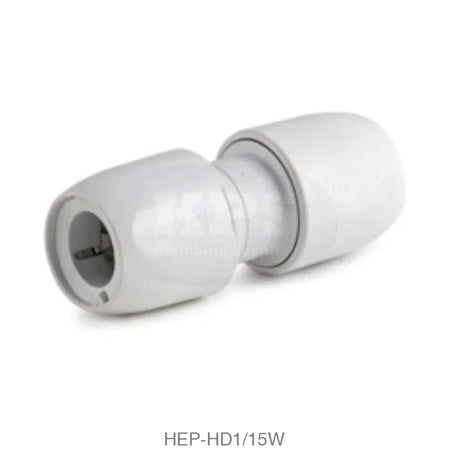 Hep2O HD1/15W Straight Connector 15mm Plastic Pipe & Fittings