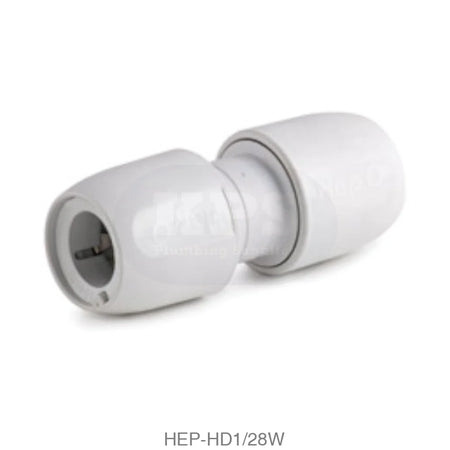 Hep2O HD1/28W Straight Connector 28mm Plastic Pipe & Fittings