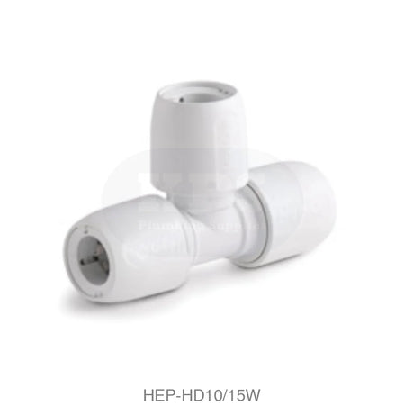 Hep2O HD10/15W Equal Tee 15mm Plastic Pipe & Fittings