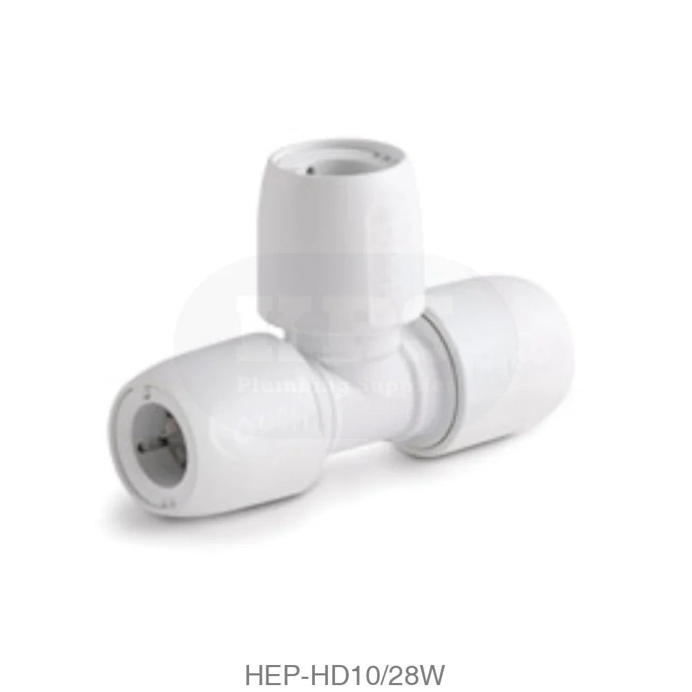 Hep2O HD10/28W Equal Tee 28mm Plastic Pipe & Fittings