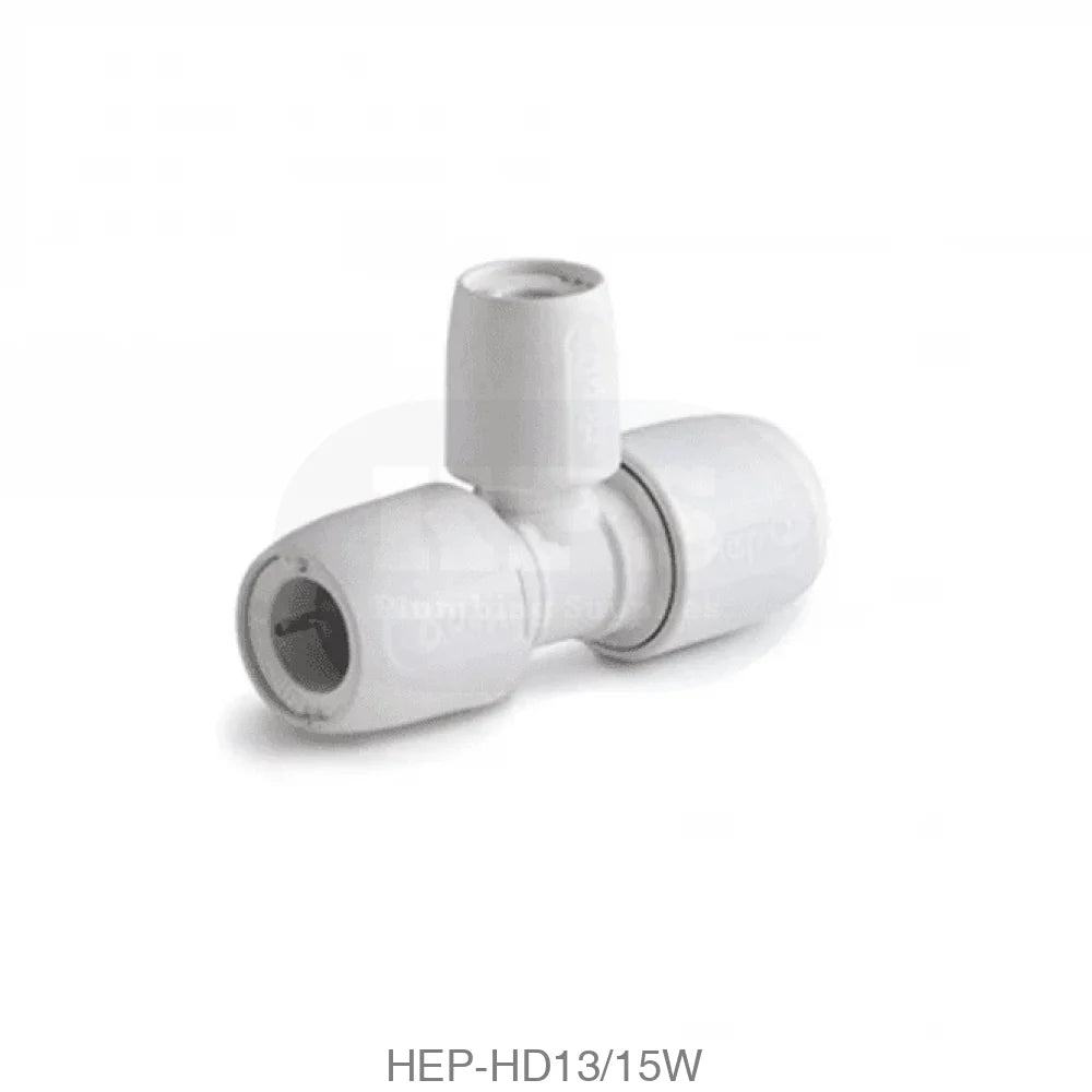 Hep2O HD13/15W Branch Reduced Tee 15mm x 15mm x 10mm Plastic Pipe & Fittings