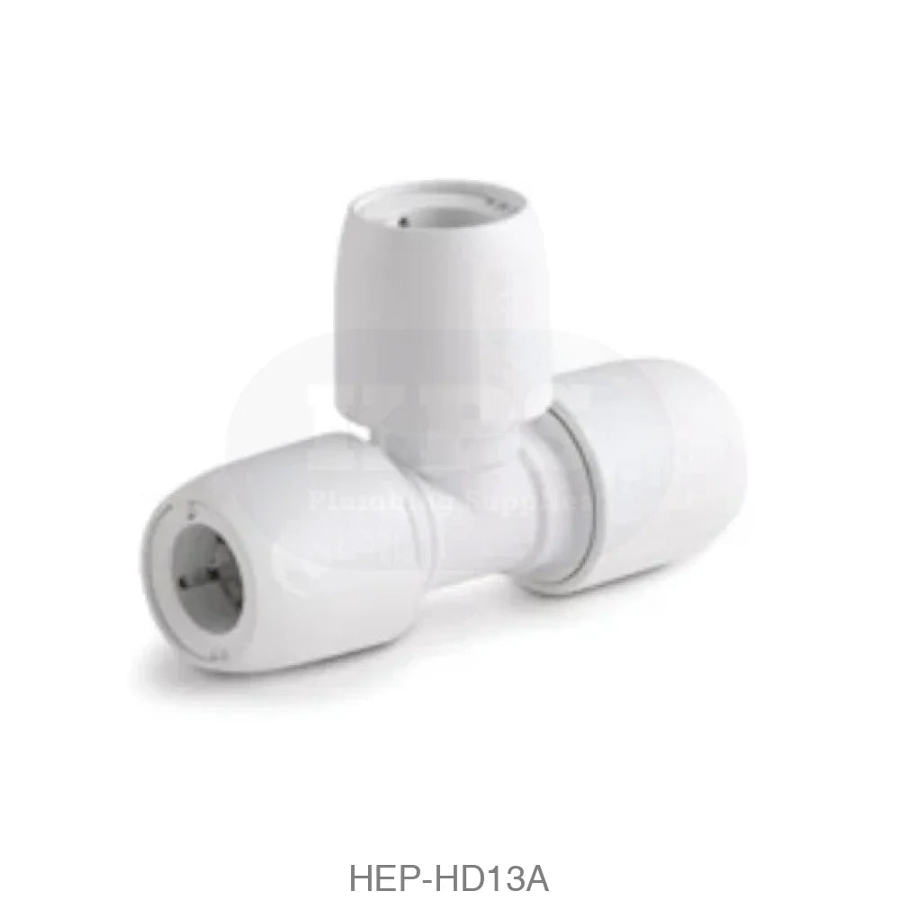 Hep2O HD13A Branch Reduced Tee 22mm x 22mm x 10mm Push Fit Plastic Pipe & Fittings