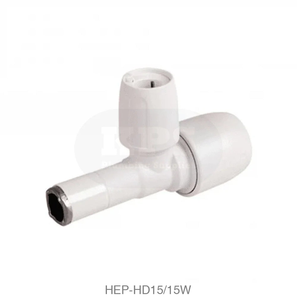 Hep2O HD15/15W Branch Reduced Spigot Tee 15mm x 10mm Plastic Pipe & Fittings
