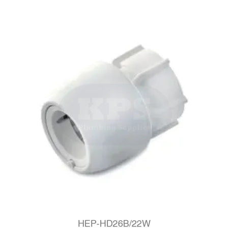 Hep2O HD26B/22W Hand Titan Tap Connector 22mm x 3/4 BSP Plastic Pipe & Fittings