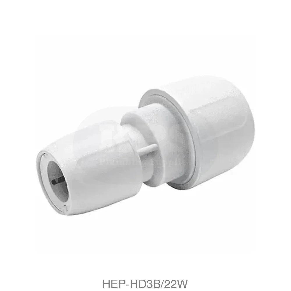 Hep2O HD3B/22W Reducer 22mm x 15mm White Plastic Pipe & Fittings