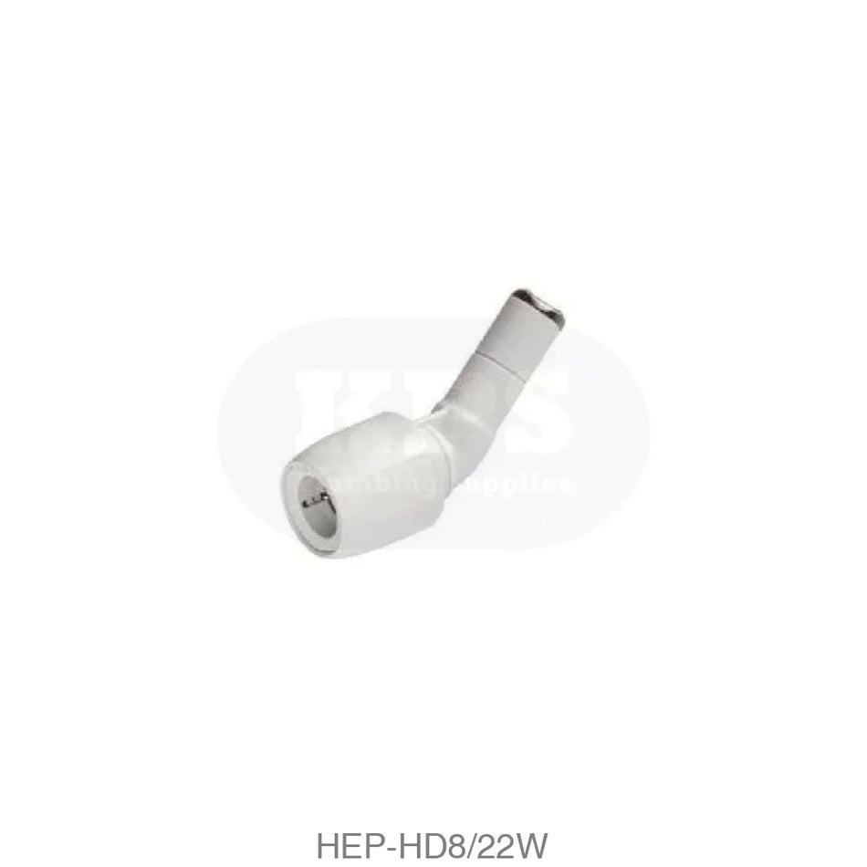 Hep2O HD8/22W Elbow 135° 22mm White Plastic Pipe & Fittings