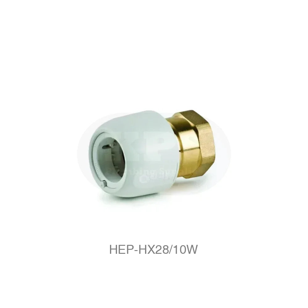 Hep2O HX28/10W Adaptor 10mm x 1/2 FI DZR Brass Plastic Pipe & Fittings