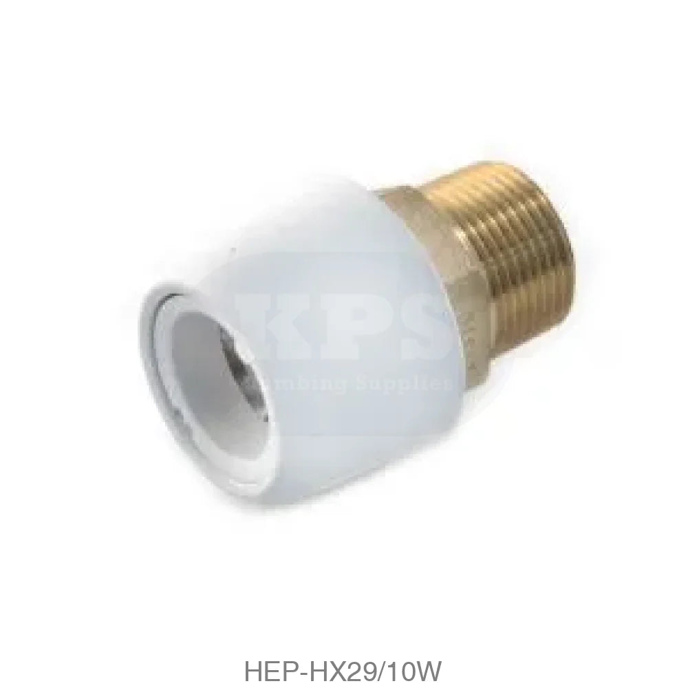 Hep2O HX29/10W Adaptor 10mm x 1/2 MI Brass Plastic Pipe & Fittings