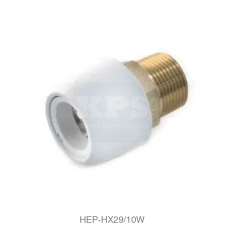 Hep2O HX29/10W Adaptor 10mm x 1/2 MI Brass Plastic Pipe & Fittings