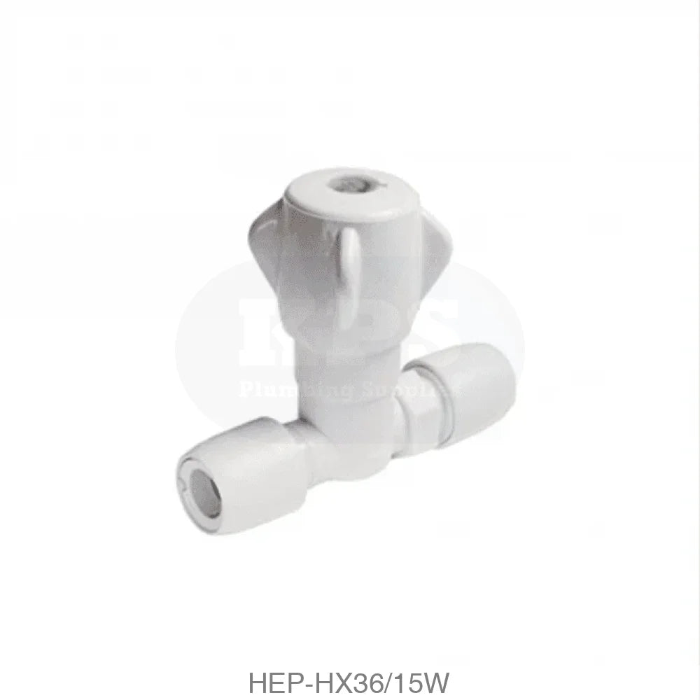 Hep2O HX36/15W Stopcock Cold Water 15mm Plastic Pipe & Fittings