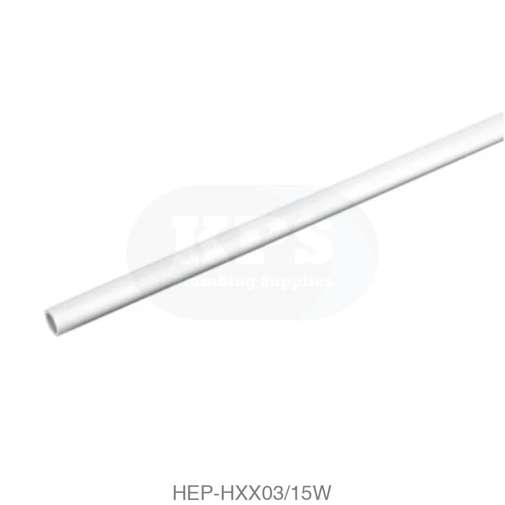 Hep2O HXX03/15W Barrier Pipe 15mm x 3m White Plastic Pipe & Fittings