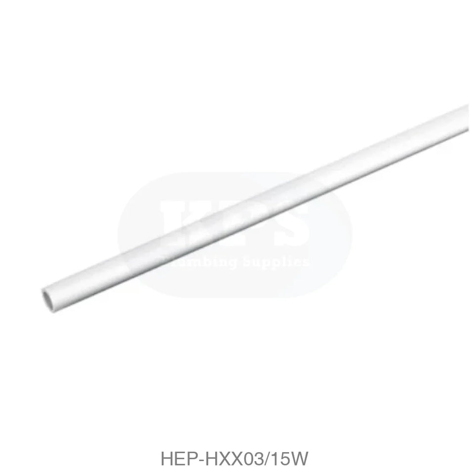 Hep2O HXX03/15W Barrier Pipe 15mm x 3m White Plastic Pipe & Fittings