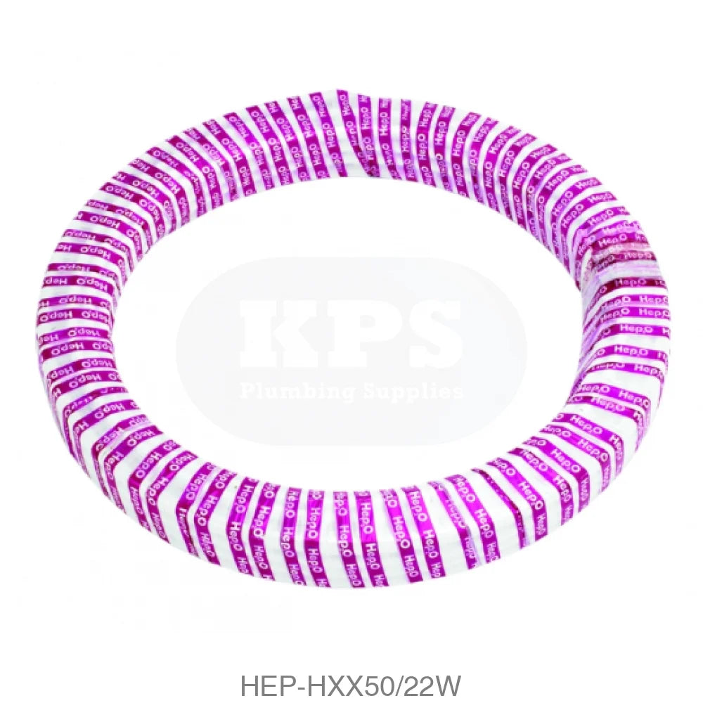 Hep2O HXX50/22W Barrier Pipe Coil 22mm x 50m Plastic Pipe & Fittings
