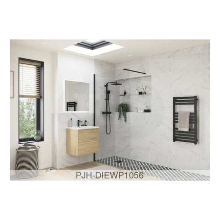 Iconix 1000 Wetroom & Front Bar Black Bathroom Brands