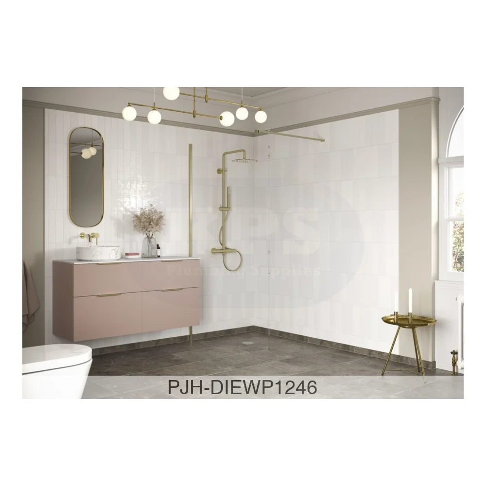 Iconix 1200 Wetroom & Front Bar Brass Bathroom Brands
