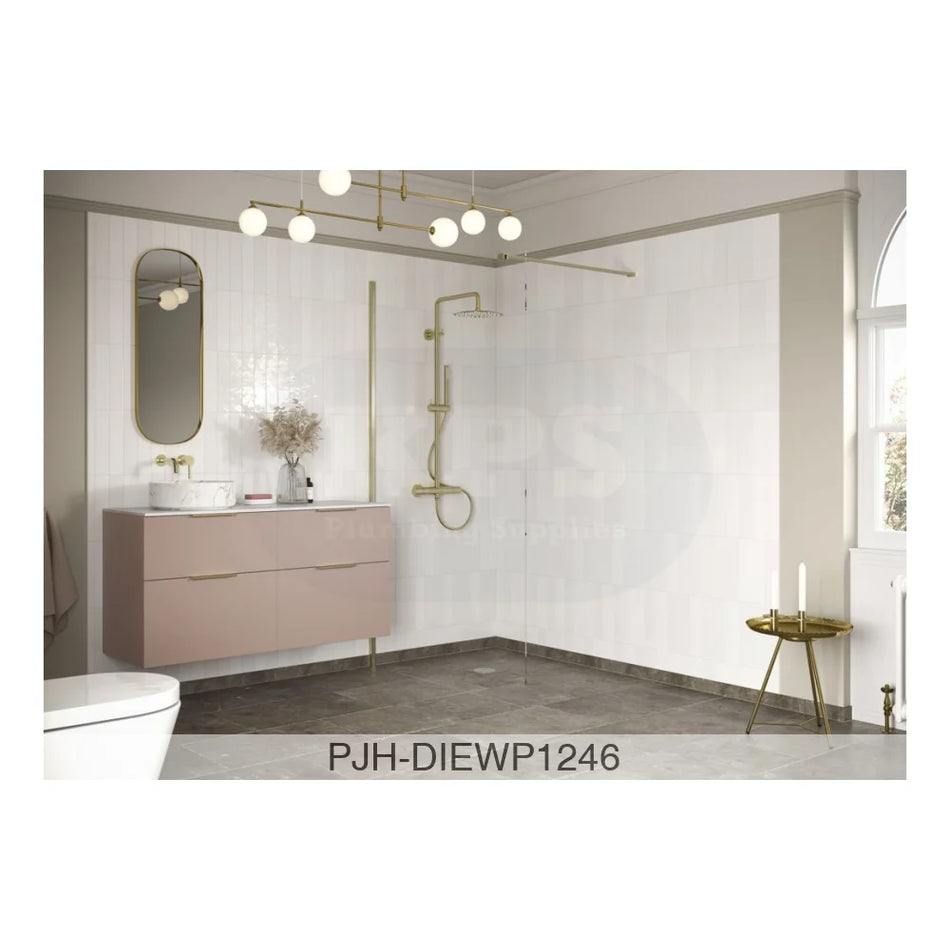 Iconix 1200 Wetroom & Front Bar Brass Bathroom Brands