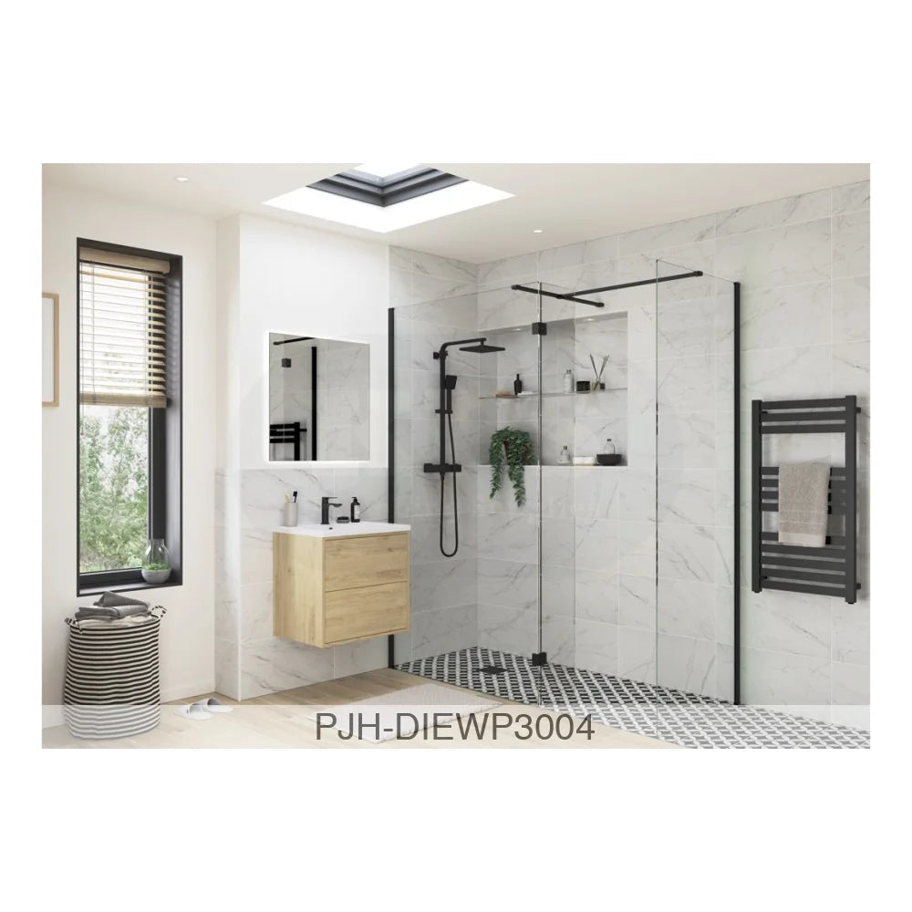 Iconix 300 Rotate Splash Panel Black Bathroom Brands