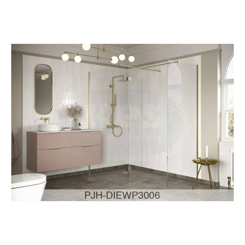 Iconix 300 Rotate Splash Panel Brass Bathroom Brands