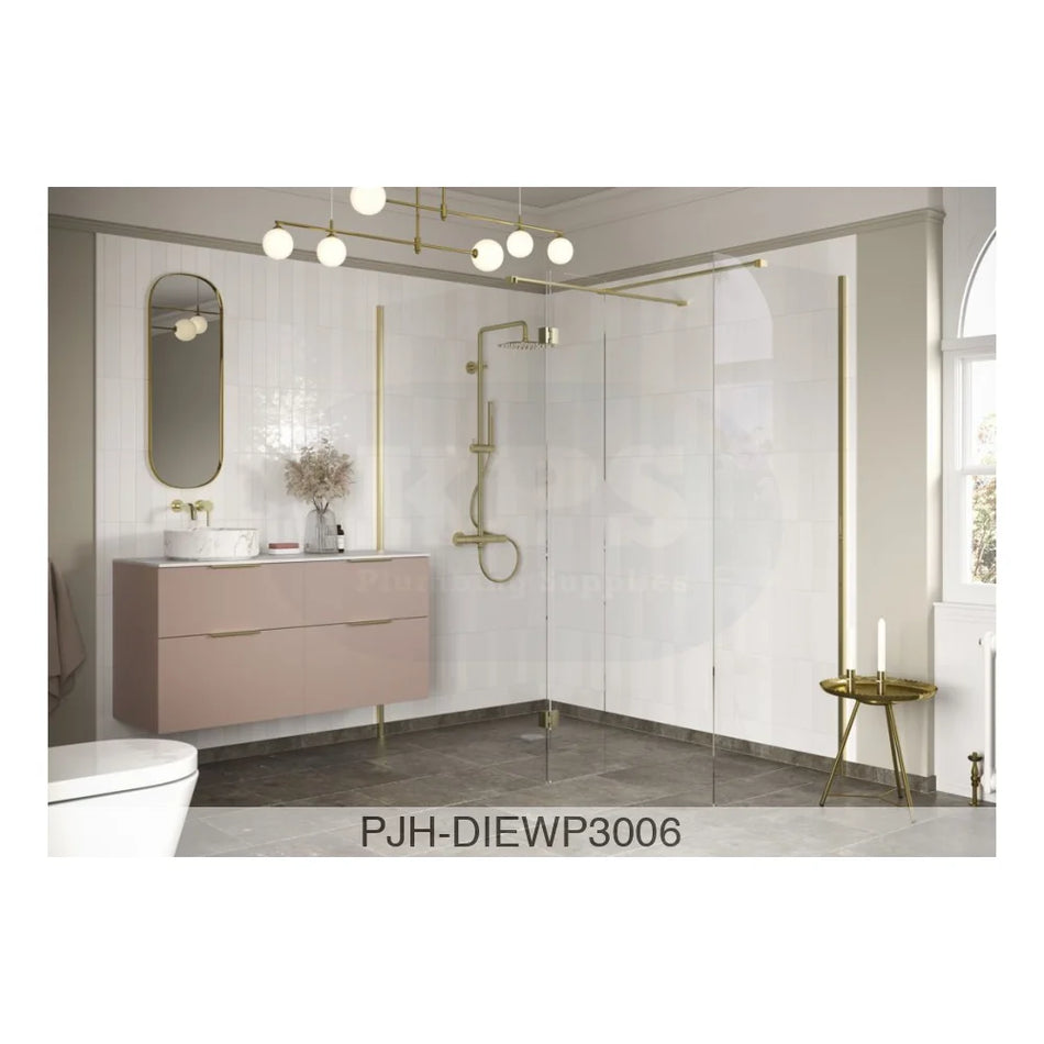Iconix 300 Rotate Splash Panel Brass Bathroom Brands