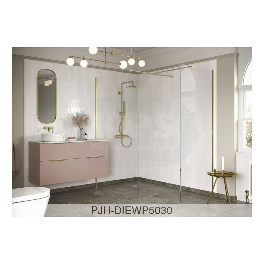 Iconix 500 Wetroom & Side Bar Brass Bathroom Brands