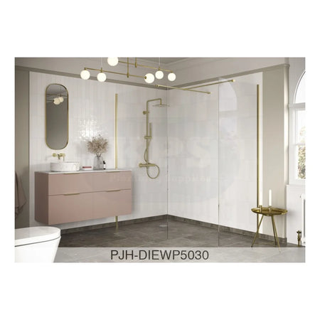 Iconix 500 Wetroom & Side Bar Brass Bathroom Brands