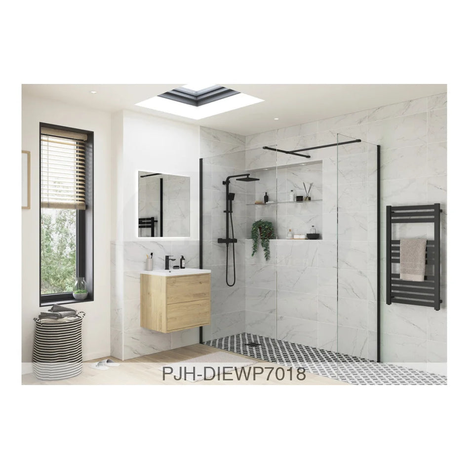 Iconix 700 Wetroom & Side Bar Black Bathroom Brands