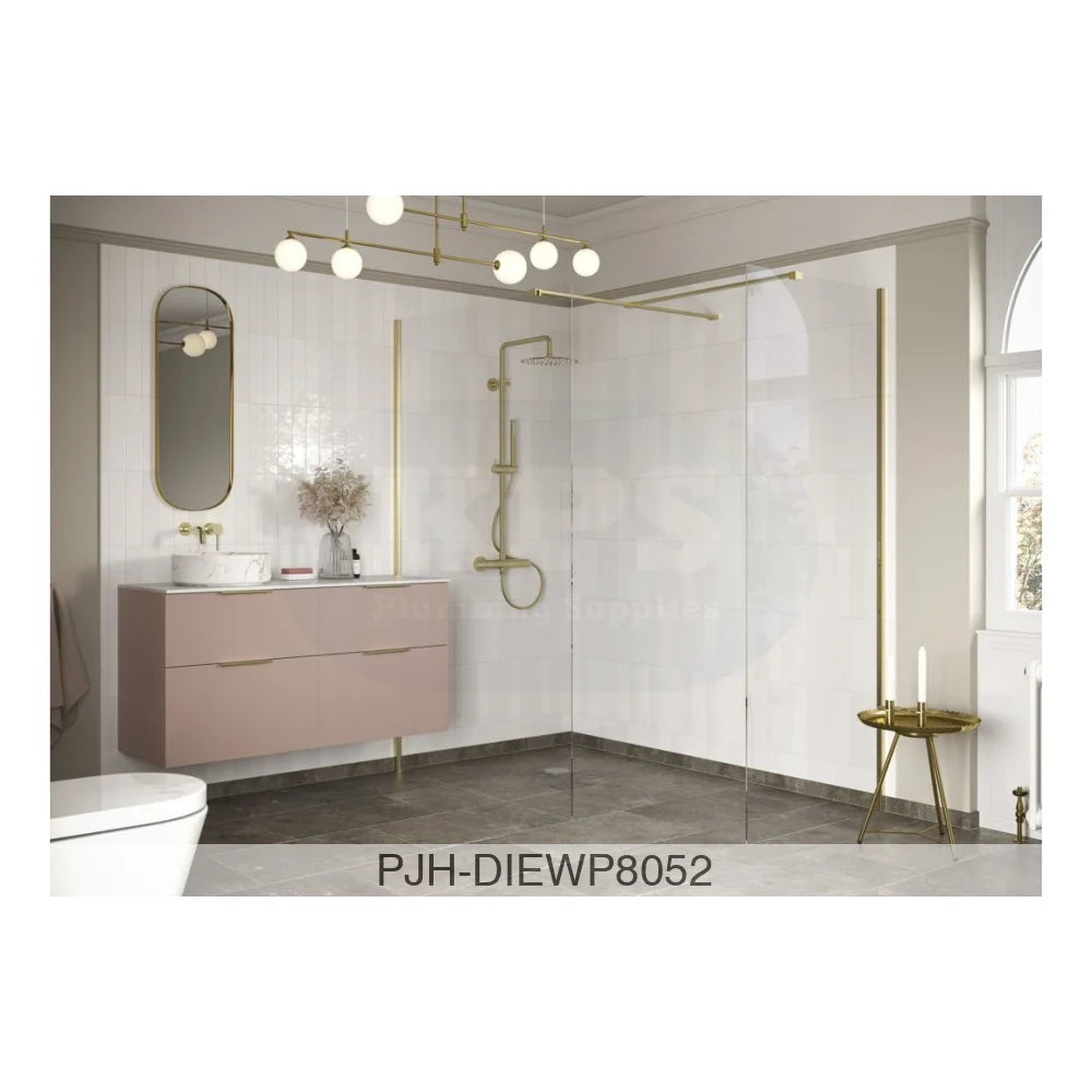 Iconix 800 Wetroom & Side Bar Brass Bathroom Brands