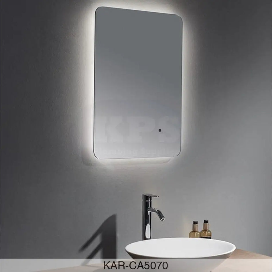 K-vit Calcot 500x700mm Back Lit - Frameless Mirror Bathrooms-Furniture-Mirrors & Cabinets